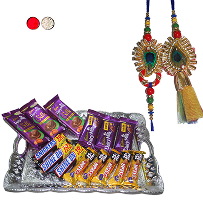 "Bhaiya Bhabhi Rakhi - BBR- 908 A , Choco Thali - Code RC10 - Click here to View more details about this Product